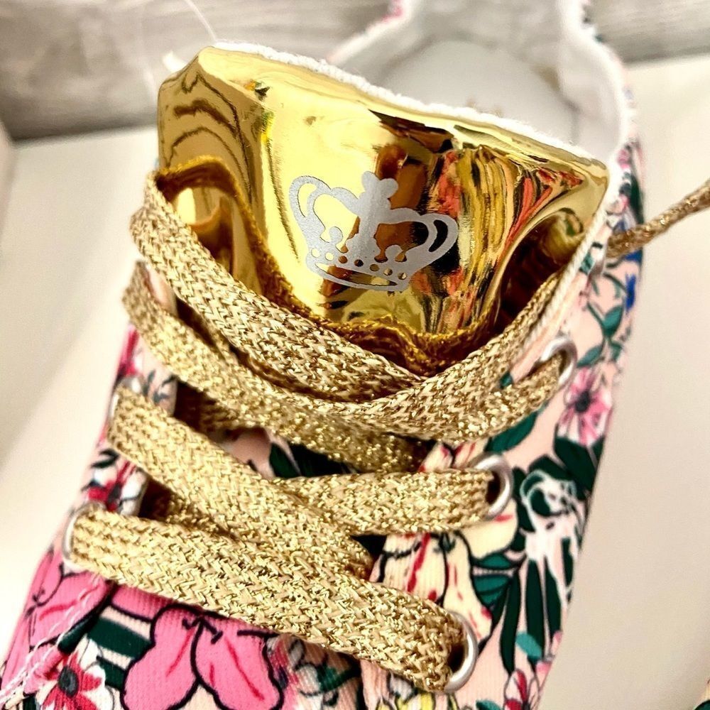 NEW Juicy Couture Girls Floral Sneaker Shoes 4M - Picture 4 of 7